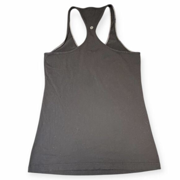 LULULEMON Women’s Dark Shadow Gray Cool Racerback Tank Size 6 - Picture 3 of 5